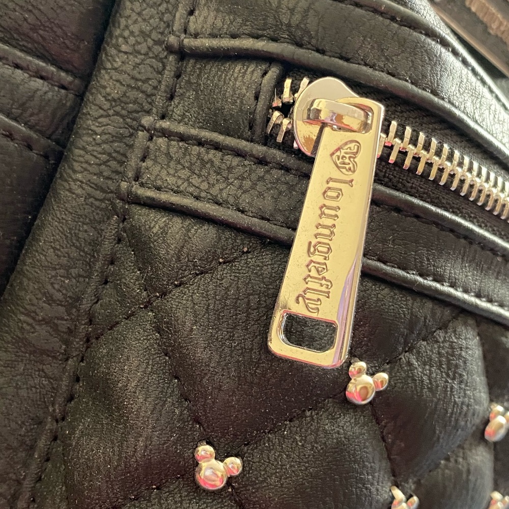 LOUNGEFLY DISNEY MINNIE MOUSE STUDDED BACKPACK - Picture 11 of 15